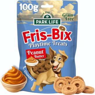 Park Life Fris-Bix, Biscotti per Cani con Burro di Arachidi, 100% Naturale, Senza Cereali, 100 g