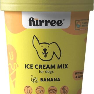 Fürree Dog Ice Cream Mix – Gusto banana | Dessert gelato per cani con banana liofilizzata, senza riempitivi