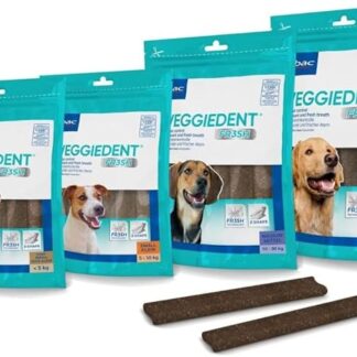 Virbac VEGGIEDENT Fresh L - Snack per la cura dei denti per cani, taglia media, 490 grammi