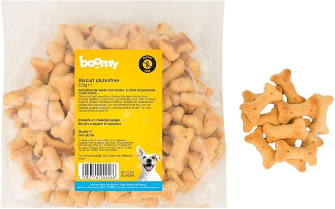 Boomy - Snack per cani - Biscotti per cani - Biscotto senza glutine - 2 x 550 g