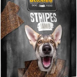 Belcando Stripes Lamb | 70 g | Snack per cani | Con superfood: lievito di birra, krill ed erbe aromatiche | Senza cereali e senza zucchero | Con extra carne