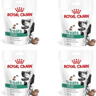 Royal Canin Veterinary Satiety Weight Management Treats | Confezione da 4 | 4 x 230 g | Snack per adulti cani di tutte le taglie e razze | Sacchetto richiudibile, meno di 3 calorie per pezzo
