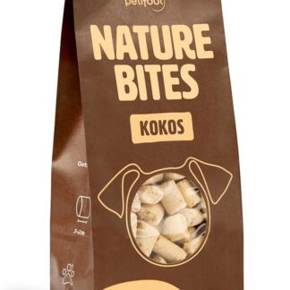 petifool Nature Bites Cocos, spuntino naturale per cani, cocco, banana e mela, senza additivi artificiali, senza cereali, vegano, 200 g, produzione tedesca
