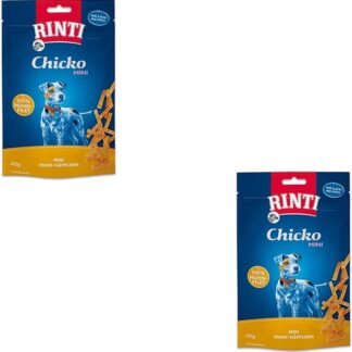 Rinti Chicko Mini Bocconcini di Pollo | Confezione Doppia | 2 x 225 g | Alimento complementare per cani adulti | Confezione scorta | Senza farine di carne, senza soia | Essiccato delicatamente all’ari