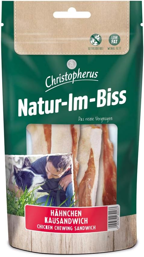 Cristoforo kausticks per Cani, Pollo kausandwich, ad Aria Calda getr ocknet, Naturale nel morso, 70 G