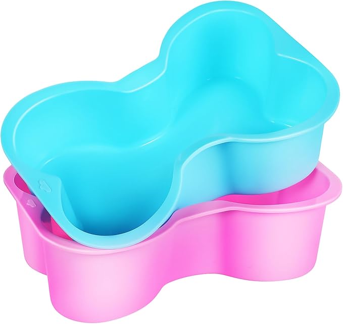 COLLBATH Teglia Per Torta A Forma Di Osso Per Cani Stampo Per Torta in Silicone Teglie Per Dolci in Silicone Per Torte A Forma Di Osso Pirottini Per Cani