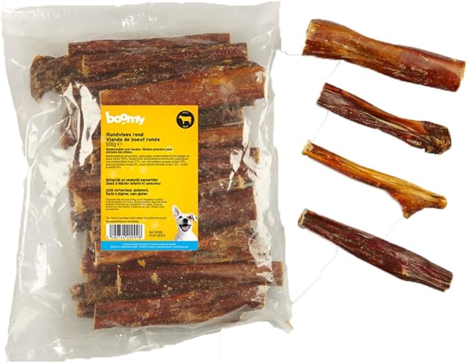 Boomy - Manzo rotondo - Snack naturali per cani - Snack salutari per cani - Gustoso snack da masticare di manzo – 500 g
