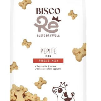 Record - BiscoRe Biscotti per Cani alla Mela, formato da 1kg. Snack Naturali Cotti al Forno con Purea di Frutta, Senza Conservanti né Olio di Palma, Leggeri, Digeribili e Gustosi