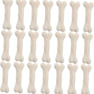 Vaguelly 20 Pezzi in miniosso ossa miniature ossa miniatura decorazioni halloween materiali per decorare mini ossa per l'artigianato riempitivi ossei osso in miniatura resina Beige