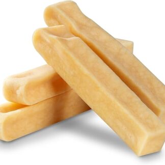 WOW BITES osso premium - masticativi di lunga durata di latte naturale - snack al formaggio (140g, set da 4, taglia S)