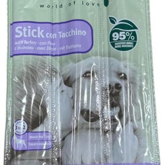 Oasy STICK snack per cani cuccioli e adulti PROMOZIONE gusto TACCHINO | 6 confezioni da 3x12 grammi