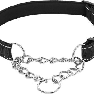 SSKHE Collare Riflettente per Cani - Collare di Sicurezza Regolabile per Cani, Alta Visibilità in Bassa Luce, Perfetto per Passeggiate Notturne e Attività all'Aperto (L)