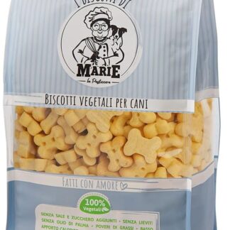 I Biscotti di Marie, OSSO PICCOLO ALLA MELA Vegetali per Cani, 400g, Senza Sale e Zucchero, 100% Ingredienti Biologici