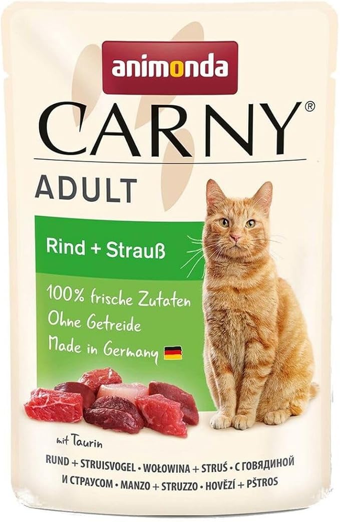 Animonda Carny Adult Rind & Strauß 85g (Menge: 12 Je Bestelleinheit)