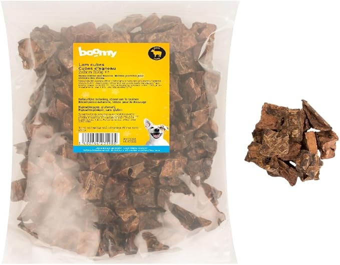 Boomy - Snack per cani - Polmi di agnello essiccati - Cubo 2 x 2 cm - 350 g