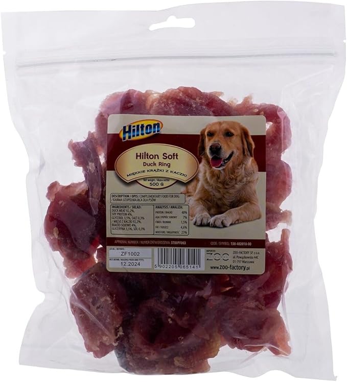 Hilton Snack per cani anatra 500 g