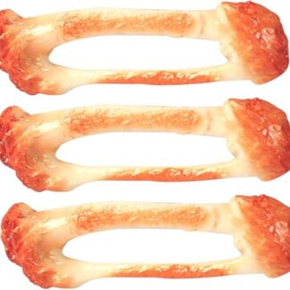 BESTonZON 3 Pezzi Simulato Osso Di Ala Di Pollo Giocattolo Ossa Modelli Falso Osso Di Pollo Ornamento Osso Di Pollo Prop Falso Modello Di Osso Di Pollo Fritto Ala Di Pollo Modello Di Osso