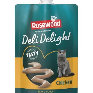 Rosewood Delicatezze di pollo in stile palissandro, 80 g, deliziose prelibatezze per animali domestici