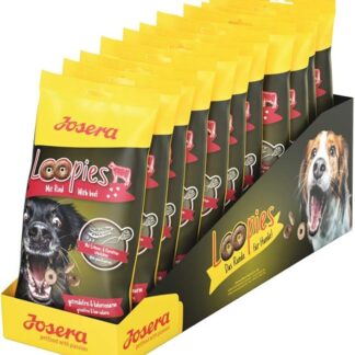 JOSERA Loopies con manzo (11 x 150 g). senza cereali con pochi grassi. qualità super premium senza zucchero. confezione da 11