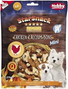 Nobby StarSnack Barbecue Mini Chicken Calcium Bone, ca. 7,0 cm, ca. 375 g