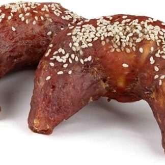 HAPPET Croissant - Confezione da 1 pezzo - Dolcezza naturale con carne di coniglio e pelle cruda, massaggiagengive dentali facilmente digeribili, per cani di tutte le razze e taglie