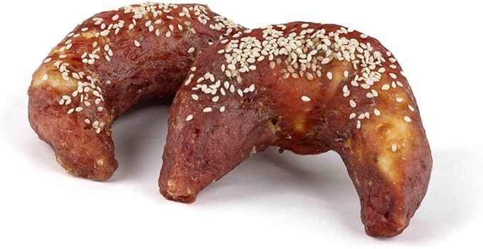 HAPPET Croissant - Confezione da 1 pezzo - Dolcezza naturale con carne di coniglio e pelle cruda, massaggiagengive dentali facilmente digeribili, per cani di tutte le razze e taglie