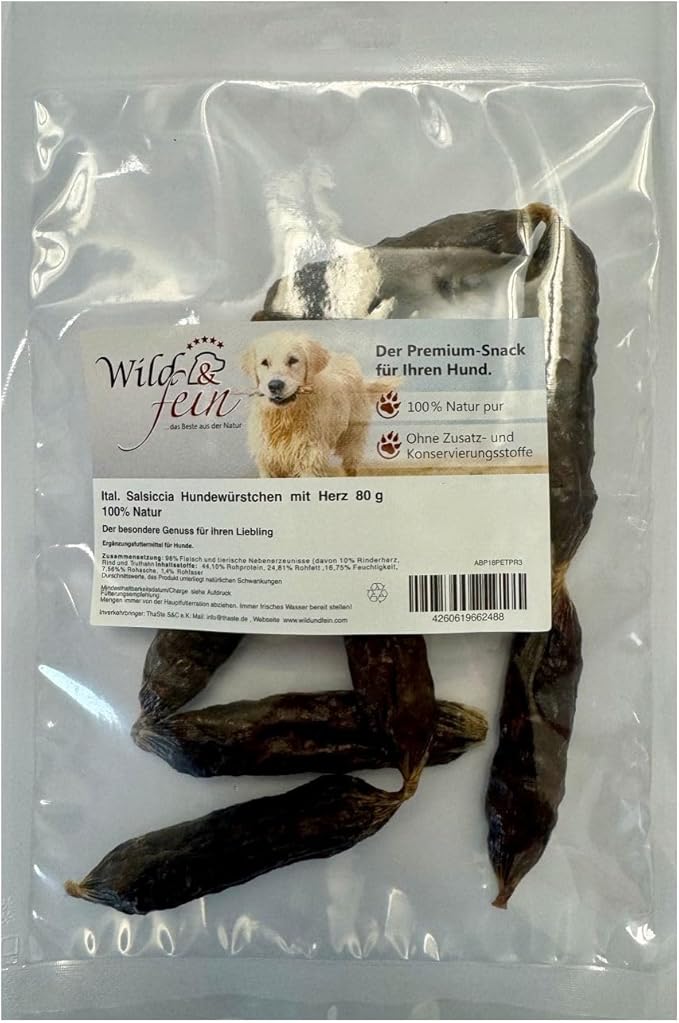 Wild & Fein Salsiccia italiana salsiccia cane con cuore - 80 g