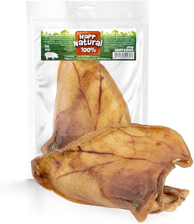 HAPPET Orecchie di cervo pelose per cani, trattamenti naturali per l'intestino, monocomponente, ricchi di sostanze nutritive, essiccate all'aria per un piacere da masticare a lungo termine