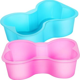 MOLUCKFU 2pezzi Teglia Per Torte Silicone Forma Di Osso Stampo Per Dolci Per Cani Antiaderente e Facile Da Pulire Per Compleanni e Occasioni Speciali