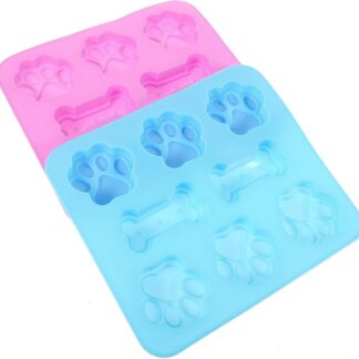 Garneck 2 Per Biscotti Per Cani Stampo in Silicone A Forma Di Zampa Di Cane Per Snack Fatti in Casa Per Animali Domestici