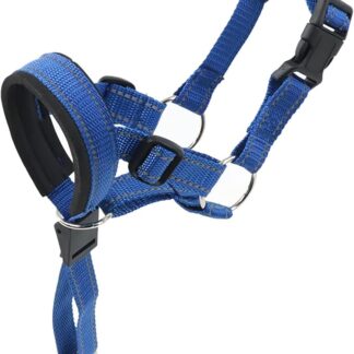 KENANLAN Museruola regolabile per evitare di mordere, copertura in nylon, fibbia, portatile, per addestramento del cane, cani da addestramento a casa, porta fuori il tuo animale domestico (L)