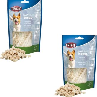Trixie Freeze Dried Petto di Pollo | Confezione Doppia | 2 x 50 g | Alimento complementare per cani | Snack liofilizzato | 99% carne | Adatto per allergie alimentari