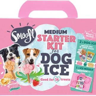 Kit Gelato per Cani, Set Iniziale Medio, Include Stampo e 2 Mix per 16 Gelati