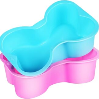 VALICLUD 2 pezzi Teglia per Torta Silicone Forma Osso per Compleanni e Speciali Facile Rimozione e Materiale Colori