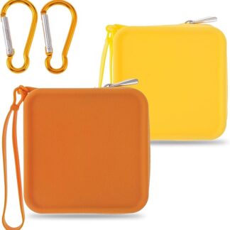 Dazzleimart Sacchetto in silicone per cani, 2 pezzi, (giallo e arancione)