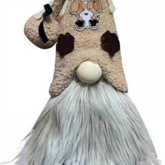 Tomte svedese fatto a mano, 10 pollici, osso di cane marrone, in peluche, decorazione rustica, per gli amanti dei cani, accessorio per la casa morbido e unico