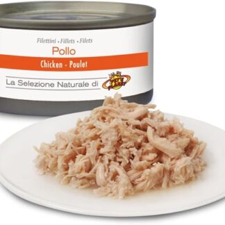 Pet's Planet Filettini di Pollo al Naturale per Cani e Gatti, 85 g.