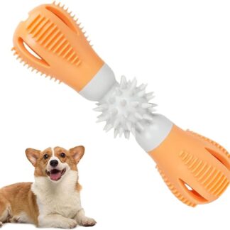 Giocattolo per spazzolino da denti per cani,Giocattoli da masticare per cani - Morso e bastoncino da masticare per cuccioli,Giocattolo interattivo per cani con morso e spazzola, giocattoli da masticar