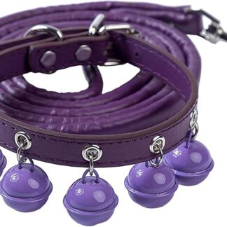 JOERBABU Guinzaglio per cani da 120 cm, con collare in pelle, resistente, corda di trazione per animali domestici, pratico a prova di fuga