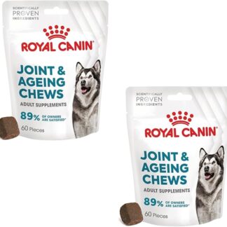 Royal Canin Joint & Ageing Chews | Confezione Doppia | 2 x 240 g | Snack per cani adulti di tutte le taglie e razze | Sacchetto richiudibile | Sviluppato con veterinari | Con cozza verde neozelandese