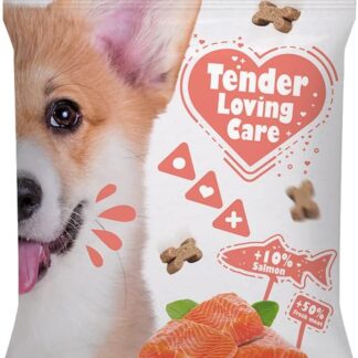 duvoplus, TLC Soft Snack Salmone, Alto contenuto di pesce fresco +20% e carne fresca +50%, senza aromi artificiali o coloranti, senza glutine, senza OGM, ipoallergenico, Snack per Dressage