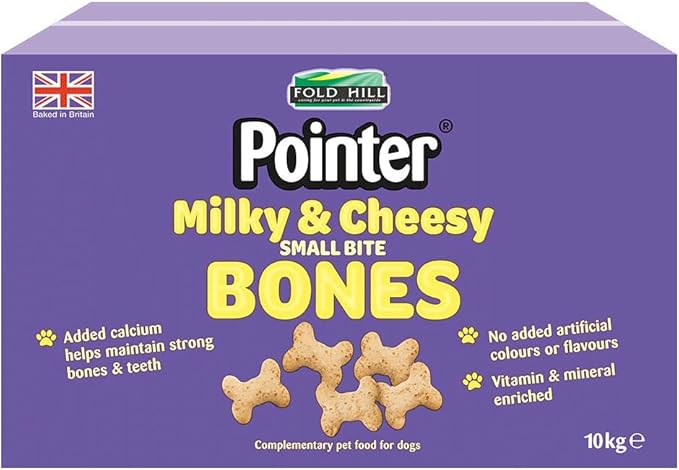 Puntatore - ossa di cane di piccole dimensioni con latte e formaggio – per cani al forno al forno, senza aromi artificiali, perfetto per la digestione, scatola da 10 kg