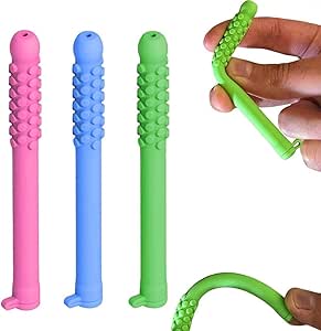 3 bastoncini Chewable Breathers Sticks, mentolo, rosa, fragola, verde, arancio, blu menta, riutilizzabili per concentrazione e alleviare lo stress, ideali per ufficio, viaggi e apprendimento