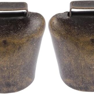 Mipcase 2 Pz Campana Di Mucca Campanacci Delle Mucche Gancio Animale Domestico Doppio Ciotola Per Cani Campane D'epoca Cintura Maniglia Campanaccio Di Mucca Catena Golden Ferro Da Stiro