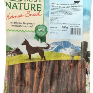 Dehner Best Nature - Snack per Cani, 100% Naturale/Basso Contenuto di Grassi, Anche per Cani obesi, Bastoncini di Carne di salice, 200 g