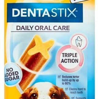 Pedigree Dentastix - Snack giornalieri per cani di taglia media da 10 a 25 kg, 1 sacchetto (5 bastoncini)