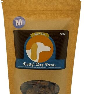 Bottoni per brownie di mela senza grani, 120 g, per dolcetti per cani a pois, disidratati senza grano (medio)