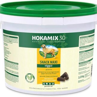 Grau - the Original - HOKAMIX30 Snack Maxi Veggie, lo spuntino vegetariano sano con 30 erbe importanti, confezione da 1 (1 x 2,25kg), mangime complementare per cani