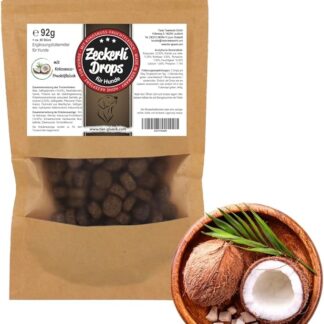 Trade Teamwork Zeckerli ® - Snack per Cani/dolcetti con estratti di Erbe, Come Cocco, Noce Verde e radice di Cardo, 92 g / (Confezione da 1 Mese a 10 kg, Circa 60 Pezzi) - Made in Germany