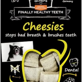 QCHEFS Cheesies - snack per cani per la cura dei denti - rimuovono il tartaro - per tutti e per chi soffre di allergie